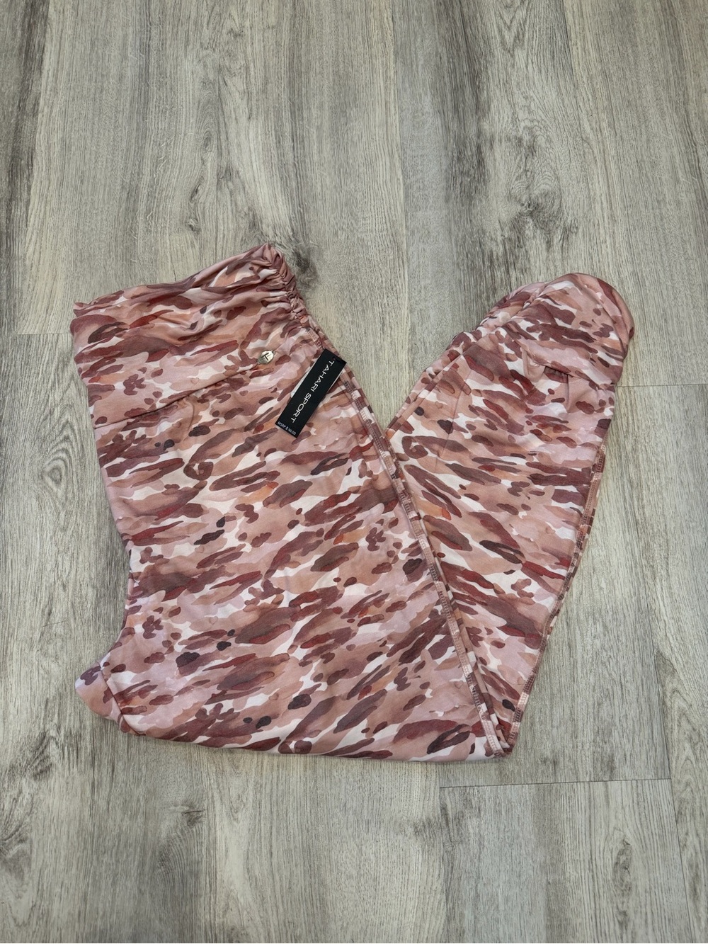 Tahari Sport 3X Pink Brown Camo Jogger Pants NWT